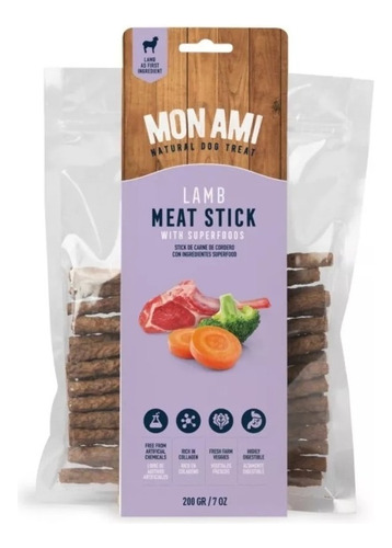 Mon Ami Snack Saludable Lamb Meat Stick Cordero 100g