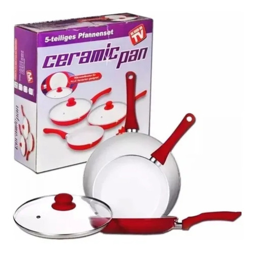 Set Juego De Sartenes Ceramic Pan 5 Piezas Juego Cocina