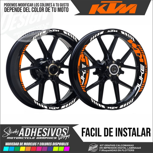 Calcomanias Reflectivas Para Rin 17 De Moto Ktm Duke