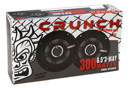 Crunch Cs653 Cs Speakers 6.5  3 Way 300 Watts 4ohms