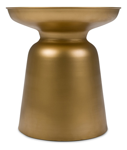 Mesa Auxiliar Industrial De Metal Dorado 40 Cm Totalmente Mo