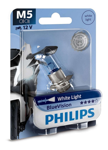 Lampara De Moto Philips M5 Blue Vision 12153 Delantera