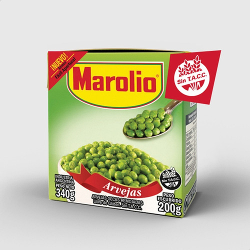 Arvejas Marolio Secas Remojadas Sin Tacc Libre De Gluten