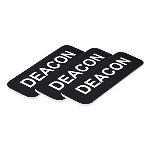 Placas De Identificación Deacon De 1 X 3 , Negras (paq...