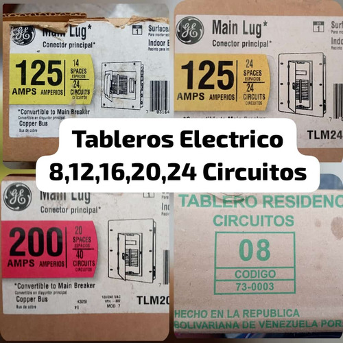 Tablero Electricos 8 12 16 20 24 Circuitos Lamparas Hermetic