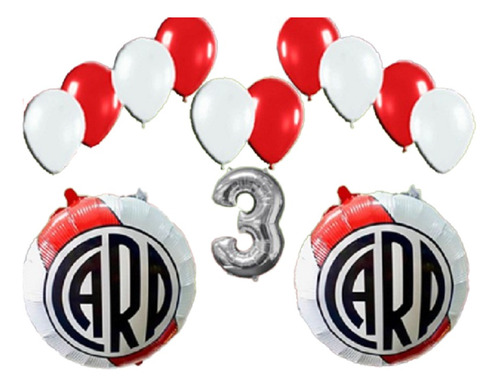 Combo 13 Globos River De 45 Cm S/ Soportes (ver Discripcion)