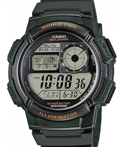 Relogio Casio Masculino Word Time - Ae-1000w-3avdf
