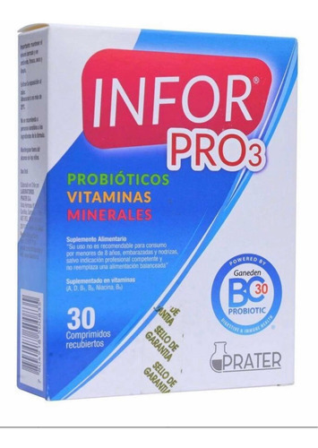Infor Pro 3 (equivalente Bion 3) Multivitaminas Y Probiotico