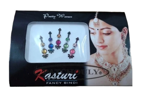 Imagen 1 de 7 de Bindi Bindu Gota Punto Hindú Autoadhesivo C/s Strass Sticker
