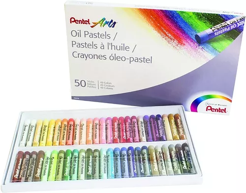 Pentel Crayones Pasteles Al Óleo Por 50 Uds | MercadoLibre