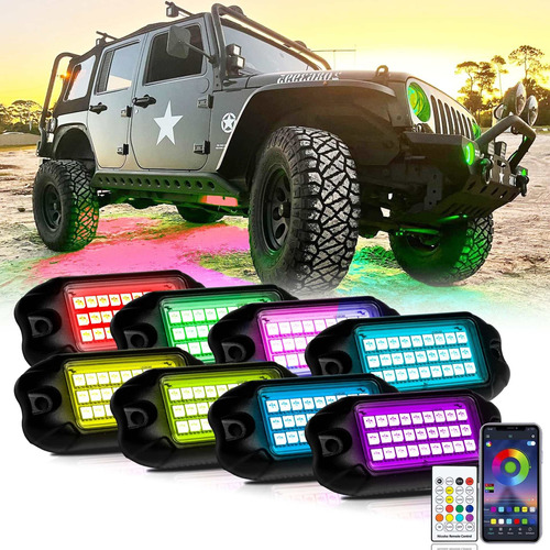 Kits Luz Led Rgb Bluetooth Control Remoto Kit Neon Para Suv