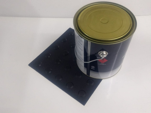 Imagem 1 de 1 de 120 Pçs Piso Alerta Preto Pvc, 1 Lata 2.8kg E 2 Latas 700g