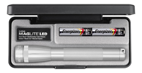 Linterna Led Maglite 2aa Plateada En Estuche