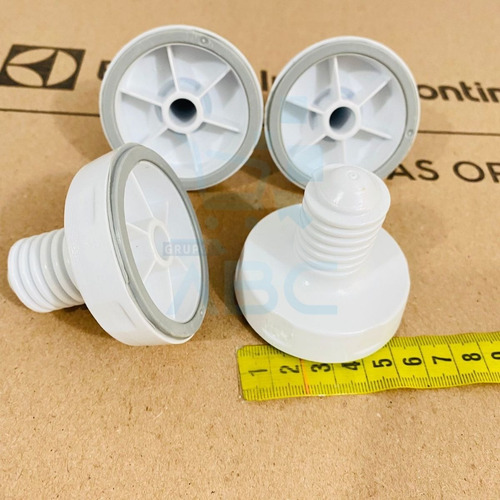 Imagem 3 de 7 de Kit 4 Pé Nivelador Maquina Electrolux Lt10b Lt12b Original