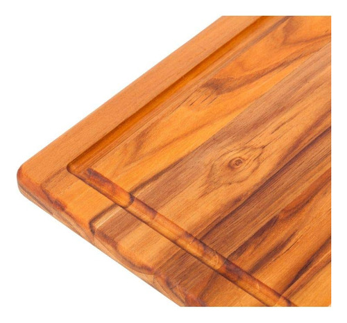 Tábua De Corte Teakhaus Com Ranhura De Seiva 40x28x1,4cm Mad