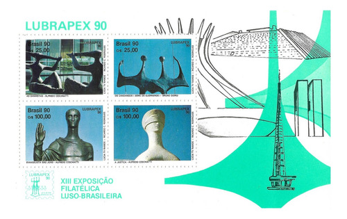 Bloco 87 Lubrapex Esculturas De Brasília 1990