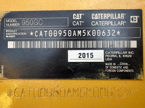 Cargador Frontal Caterpillar 950gc 2015 Cat Listo Payloader