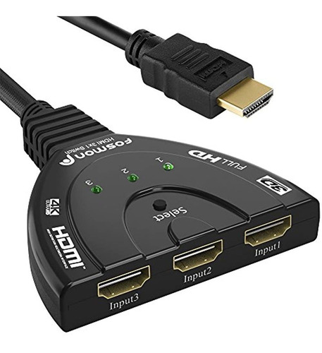 Divisor De Interruptor De Alta Velocidad Hdmi De 3 Puertos F