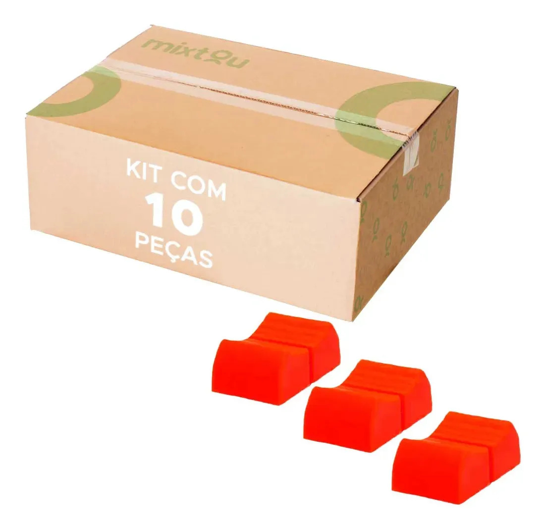 Kit 10 Knobs Deslizantes Vermelhos para Potenciômetros Eixo 4mm Pix