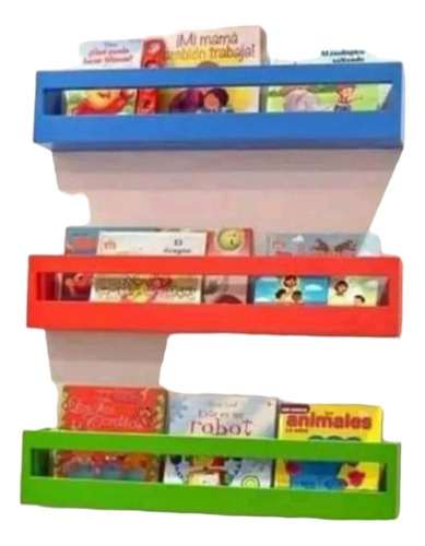 Set X 3 Repisas Montessori Pintadas Color Personalizado!!