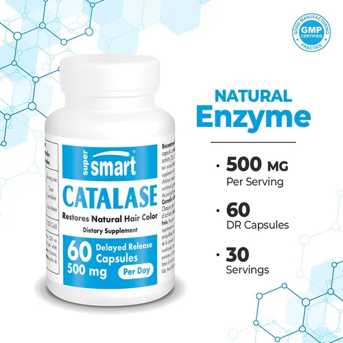 Supersmart Suplemento Anti Canas Catalase 500mg