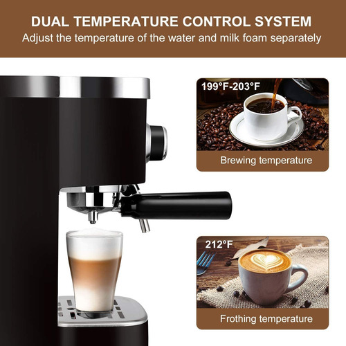 Cafetera Bonsenkitchen, Espresso, 20 Bar, Con Espumador