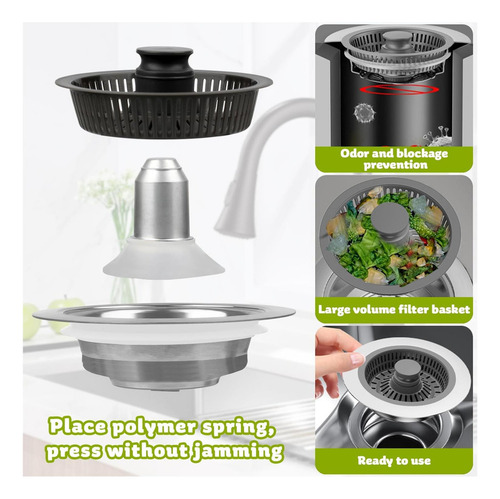 Wang 3 En 1 Fregadero De Desagüe Del Fregadero De La Cocina