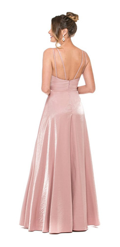 Imagem 2 de 2 de Vestido Decote V Alças Finas Modelo 1021