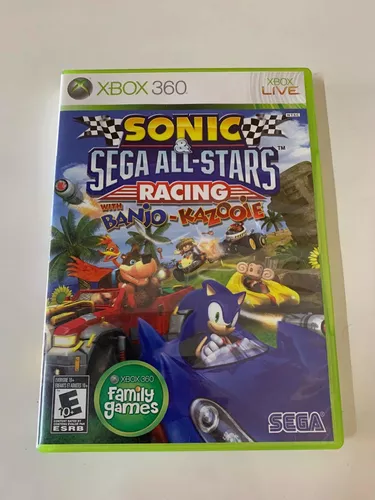 Jogo Sonic Sega All Stars Racing - Xbox 360 Mídia Física Usado