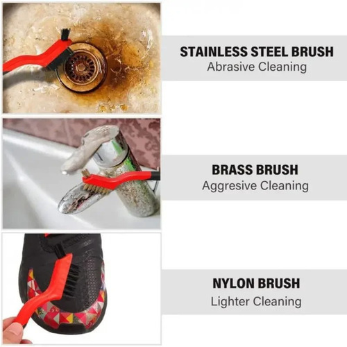 Juego De Cepillos Brush Wire, 3 Piezas, Cerdas De Nailon, La