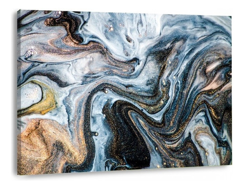 Canvas | Mega Cuadro Decorativo | Marmol Oro Plata | 140x90