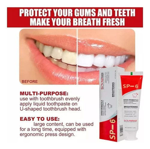 Pasta Clareadora Dental Cc Sp-6 Fresh Breath, 2 Unidades