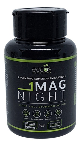 Uno Mag Night - Suplemento Biomodelador 500mg 60caps Eccos