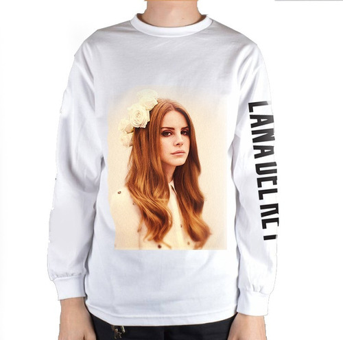 Sudadera Sweater Lana Del Rey Flower Foto Moda Hd Print Unsx