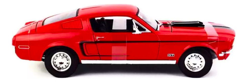 Ford Mustang Gt Cobra Jet 1968 Escala 1:18 1/18 Maisto Rojo