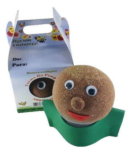 Boneco Ecológico Bom De Bola Verde Combo C/ 5 Un