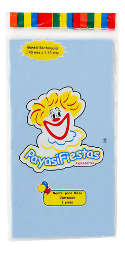 Mantel De Plástico Rectangular Colores Fiesta Color Azul claro
