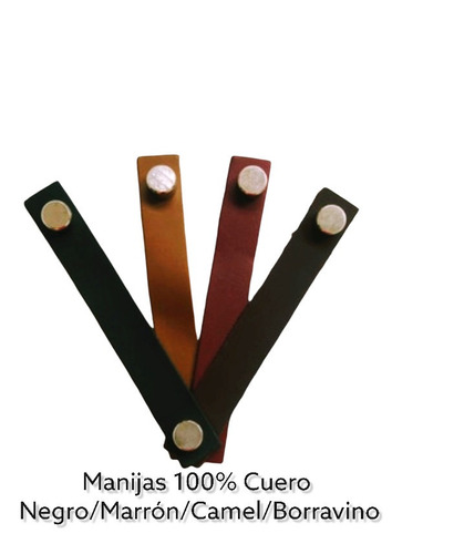 Manija Para Cajones Cuero Embellecedor Placard X3 Un 