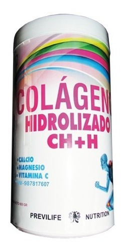 Colageno Hidrolizado  Previlife Ch + H Con Vitaminas 600gr 
