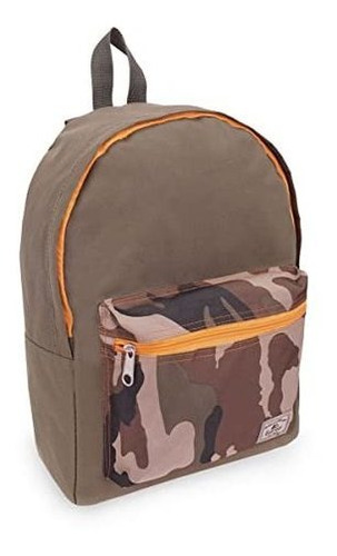Mochila Everest Basic Color Block, Color Oliva/camuflaje, Ta