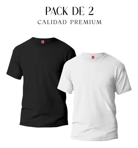 Playeras Hombre Básica Cuello Redondo Algodón Paquete 2 Pzs