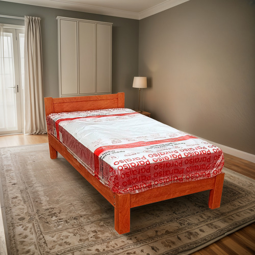 Cama Plaza Y Media,madera Tornillo,modelo Nipon Ii