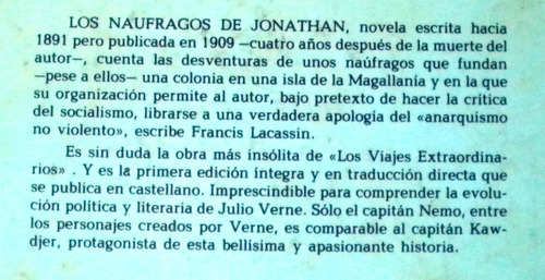 Verne Julio / Los Náufragos Del Jonathan / Legasa 1981