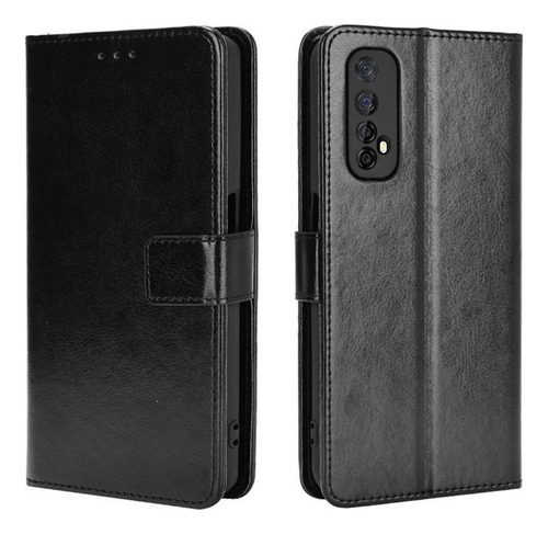 Funda De Anticaída For Oppo Realme 7 De Cuero Flip Cartera