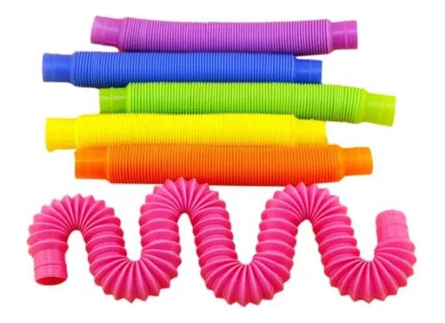 Pop Tube Toy Amansaloco Caño Sensorial Mediano Pack X 5