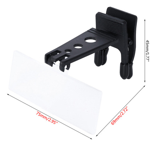 . Lupa Tipo Gafas De 2,5 X 3,5 Aumentos Con Clip For Lectura