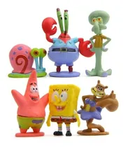 Comprar 6 Bonecos Bob Esponja Patrick Lula Molusco Sr Sirigueijo