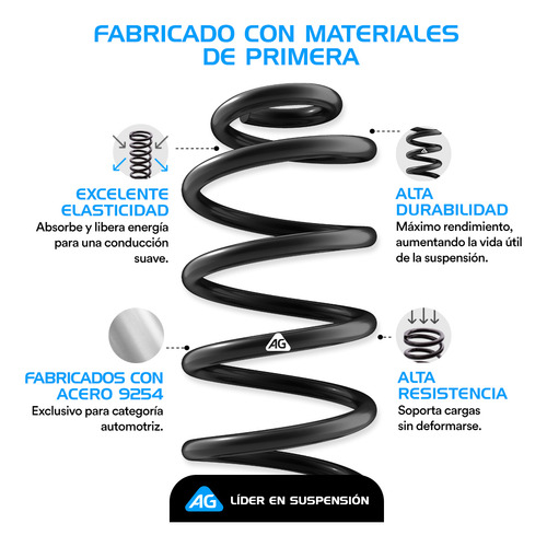 Resortes Originales Para Caddy 2010 A 2015 Carter 55mm Del A