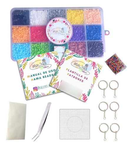 Kit Inicial Hama Beads 2.6mm 15 Colores (8500 Beads) +regalo