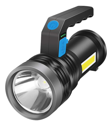 Linterna Led Recargable Usb Camping Buscahuella 3w Led Cob Linterna Negro Luz Fria/dia